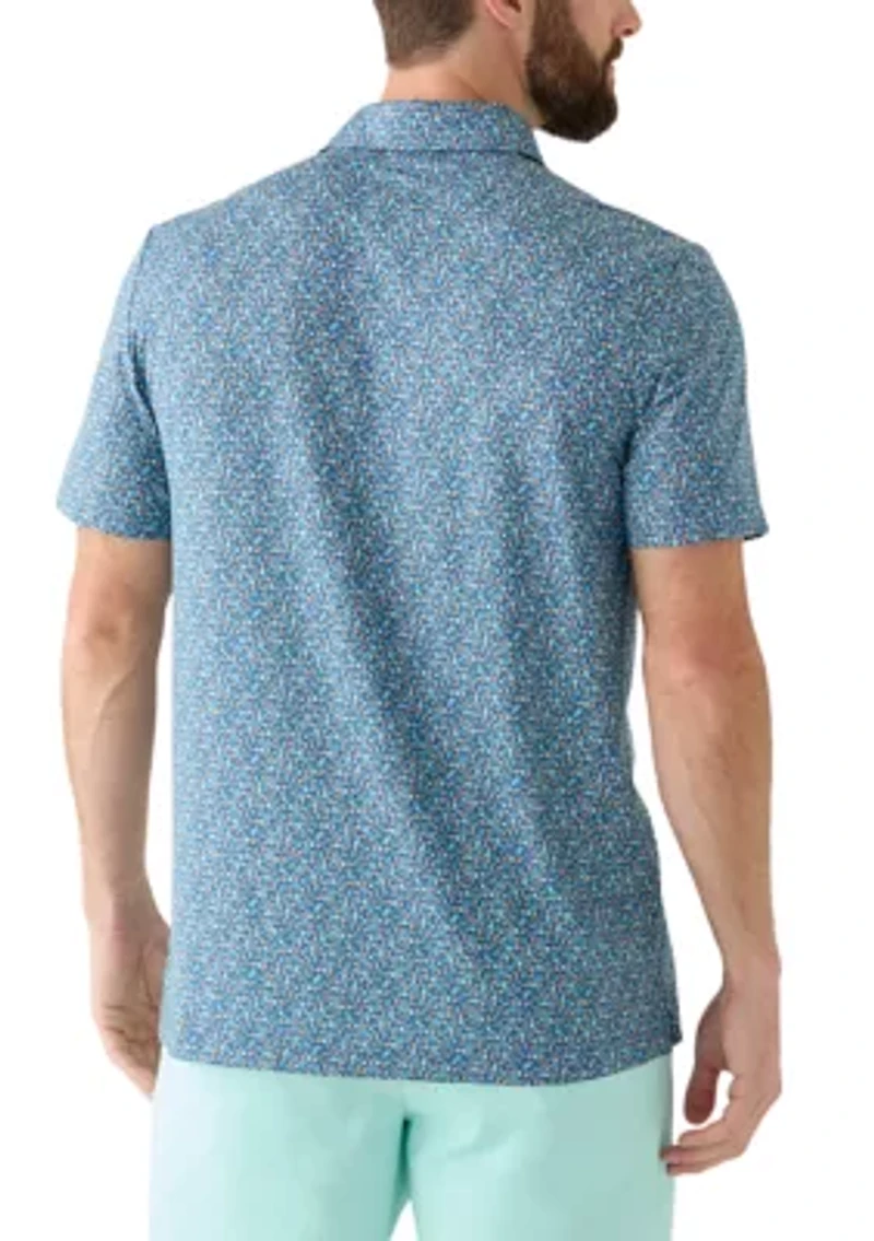 Ditsy Floral Print Polo Shirt