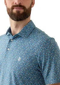 Ditsy Floral Print Polo Shirt