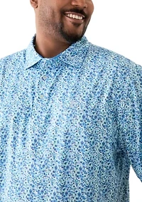 Big & Tall Swingflex Elite Printed Polo Shirt
