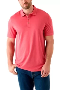 Big & Tall Short Sleeve Dockside Slub Polo Shirt