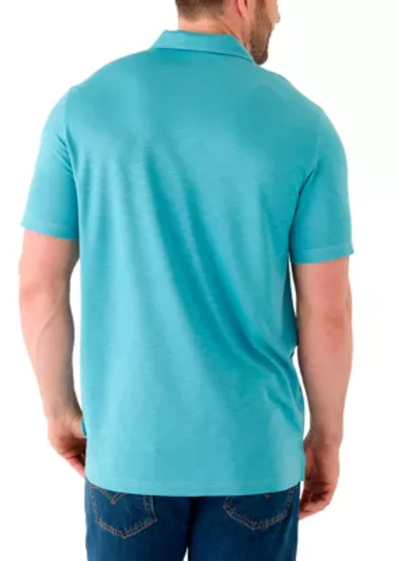 Big & Tall Short Sleeve Dockside Slub Polo Shirt
