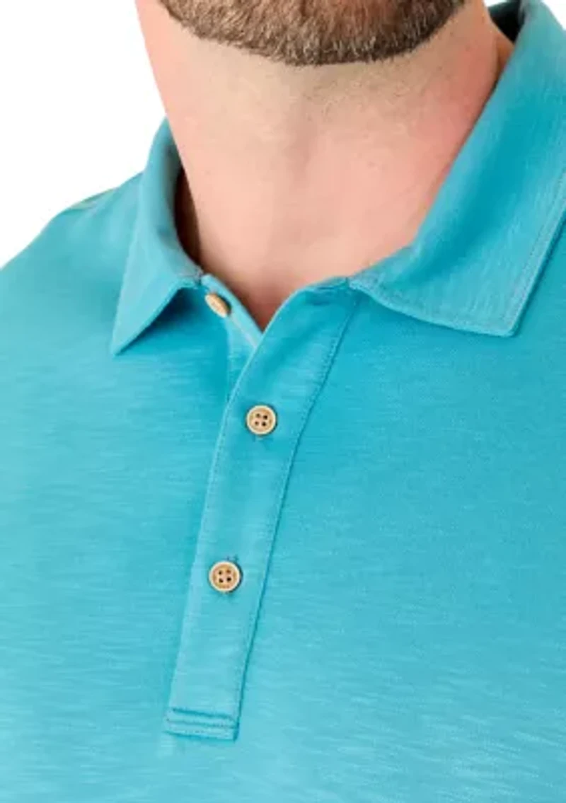 Big & Tall Short Sleeve Dockside Slub Polo Shirt