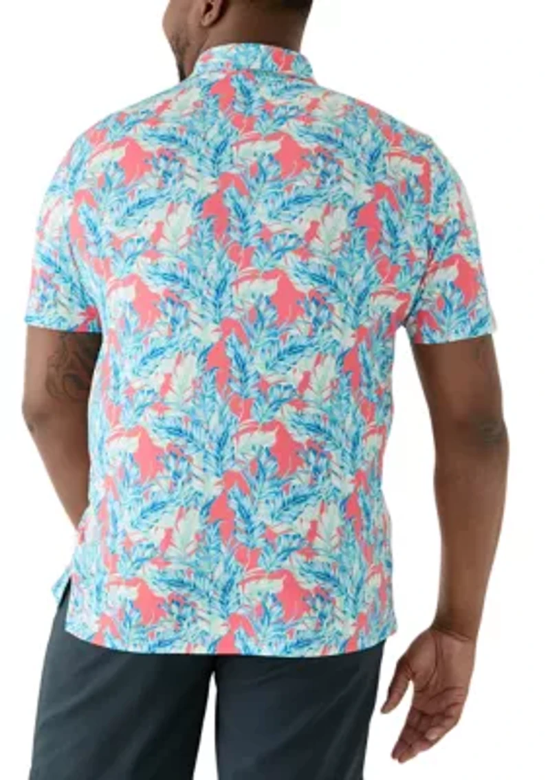 Big & Tall Leaving Las Vegas Swingflex Elite Printed Golf Polo Shirt