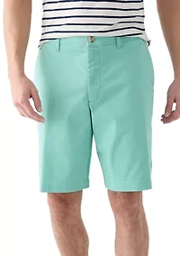 Flat Front Saltwater Twill Shorts - 9.5” Inseam