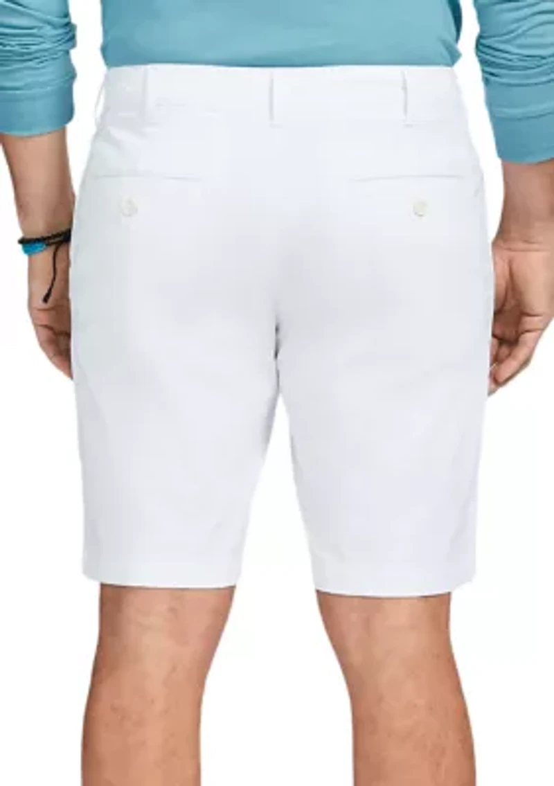 Flat Front Saltwater Twill Shorts - 9.5” Inseam