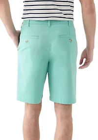 Flat Front Saltwater Twill Shorts - 9.5” Inseam