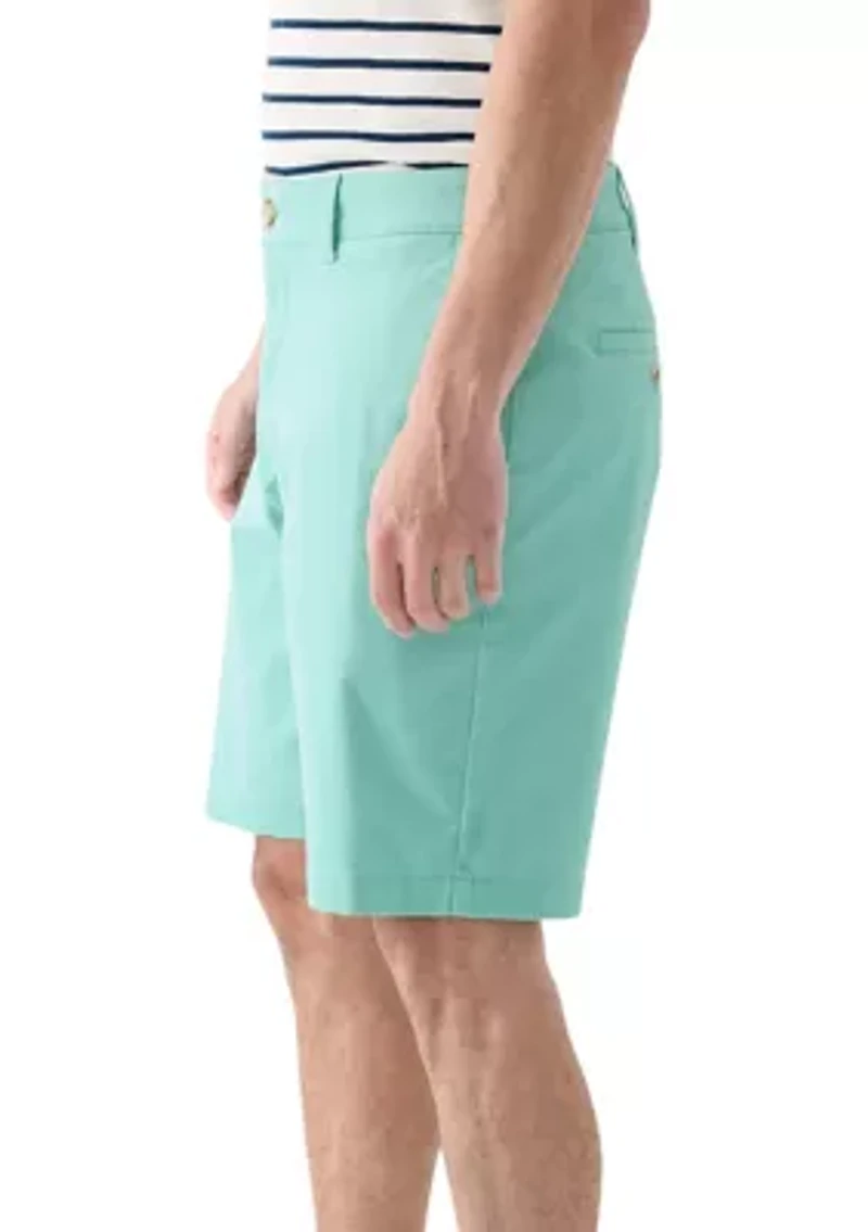 Flat Front Saltwater Twill Shorts - 9.5” Inseam