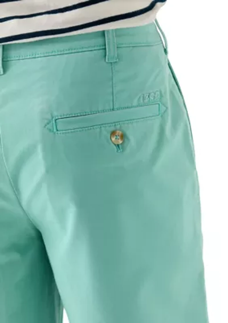 Flat Front Saltwater Twill Shorts - 9.5” Inseam