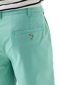 Flat Front Saltwater Twill Shorts - 9.5” Inseam