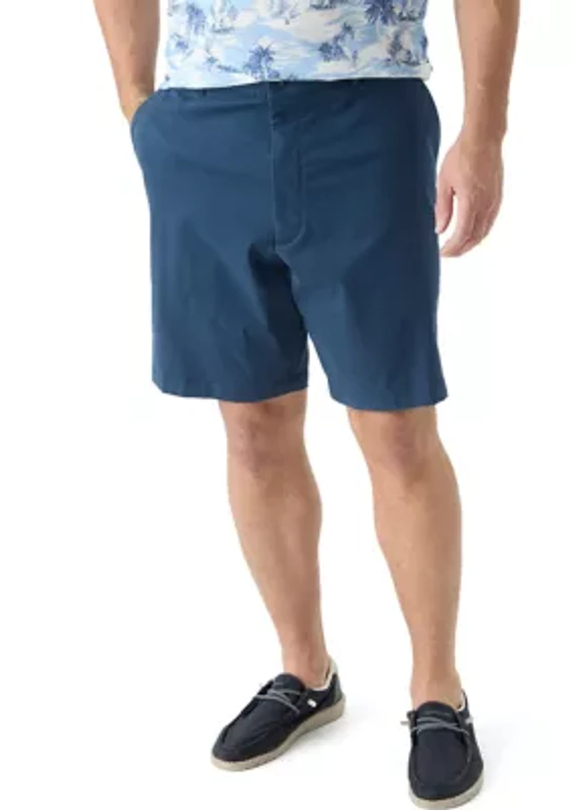Big & Tall Flat Front Saltwater Twill Shorts