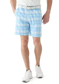 Swingflex Plaid Printed 8.5'' Shorts