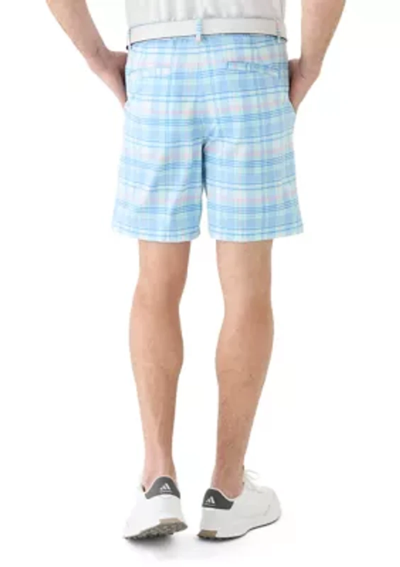 Swingflex Plaid Printed 8.5'' Shorts