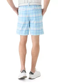 Swingflex Plaid Printed 8.5'' Shorts