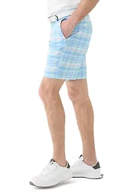 Swingflex Plaid Printed 8.5'' Shorts