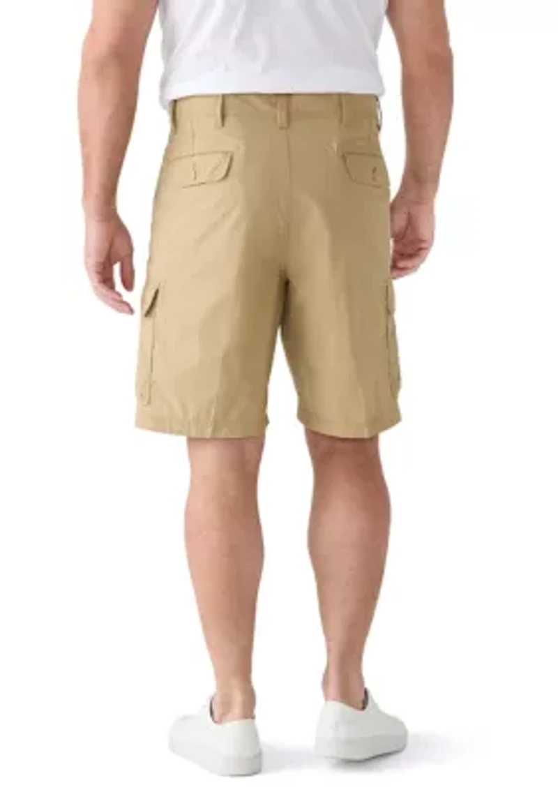 Big & Tall Flat Front Saltwater Nylon Pigment Dyed Cargo Shorts