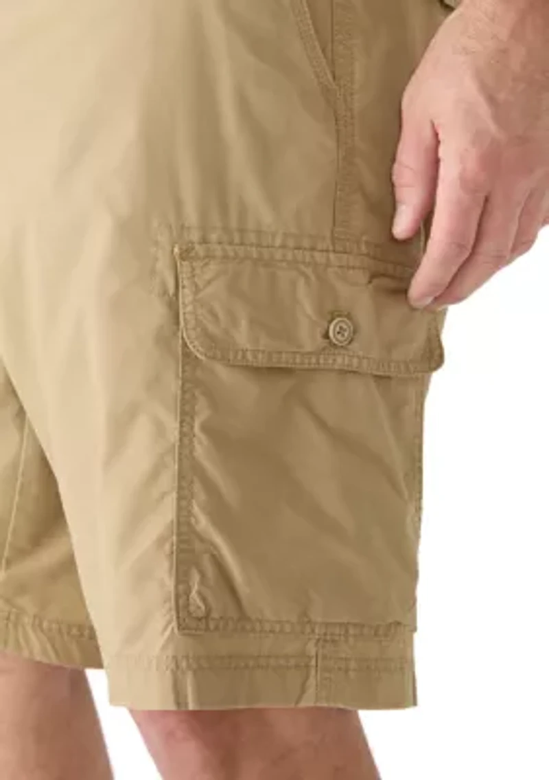 Big & Tall Flat Front Saltwater Nylon Pigment Dyed Cargo Shorts