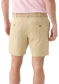 7" Flat Front Twill Shorts