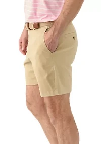 7" Flat Front Twill Shorts