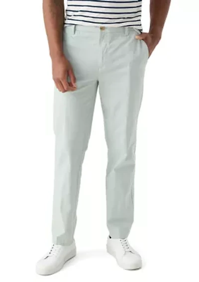 Flat Front Chambray Pants
