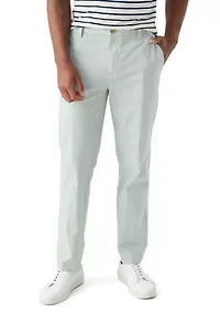Flat Front Chambray Pants