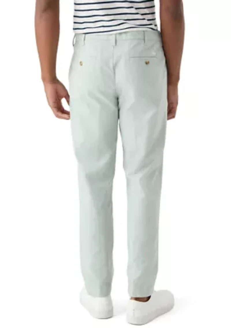 Flat Front Chambray Pants
