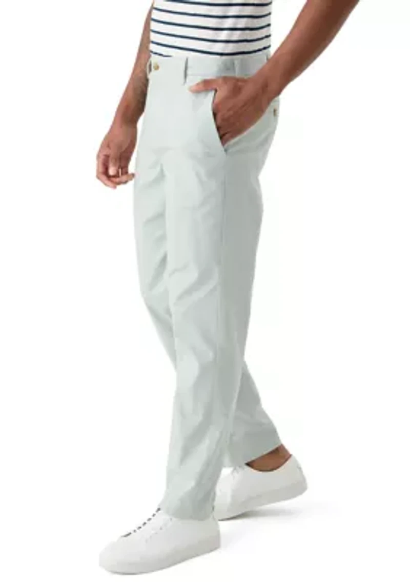 Flat Front Chambray Pants