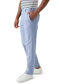 Flat Front Chambray Pants