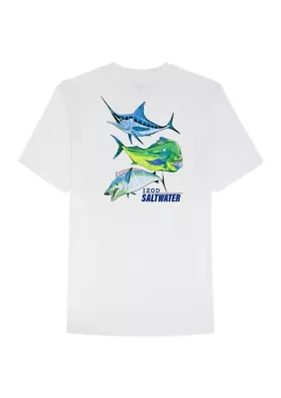 Men's Saltwater Fishing Gear Short Sleeve Graphic T-Shirt