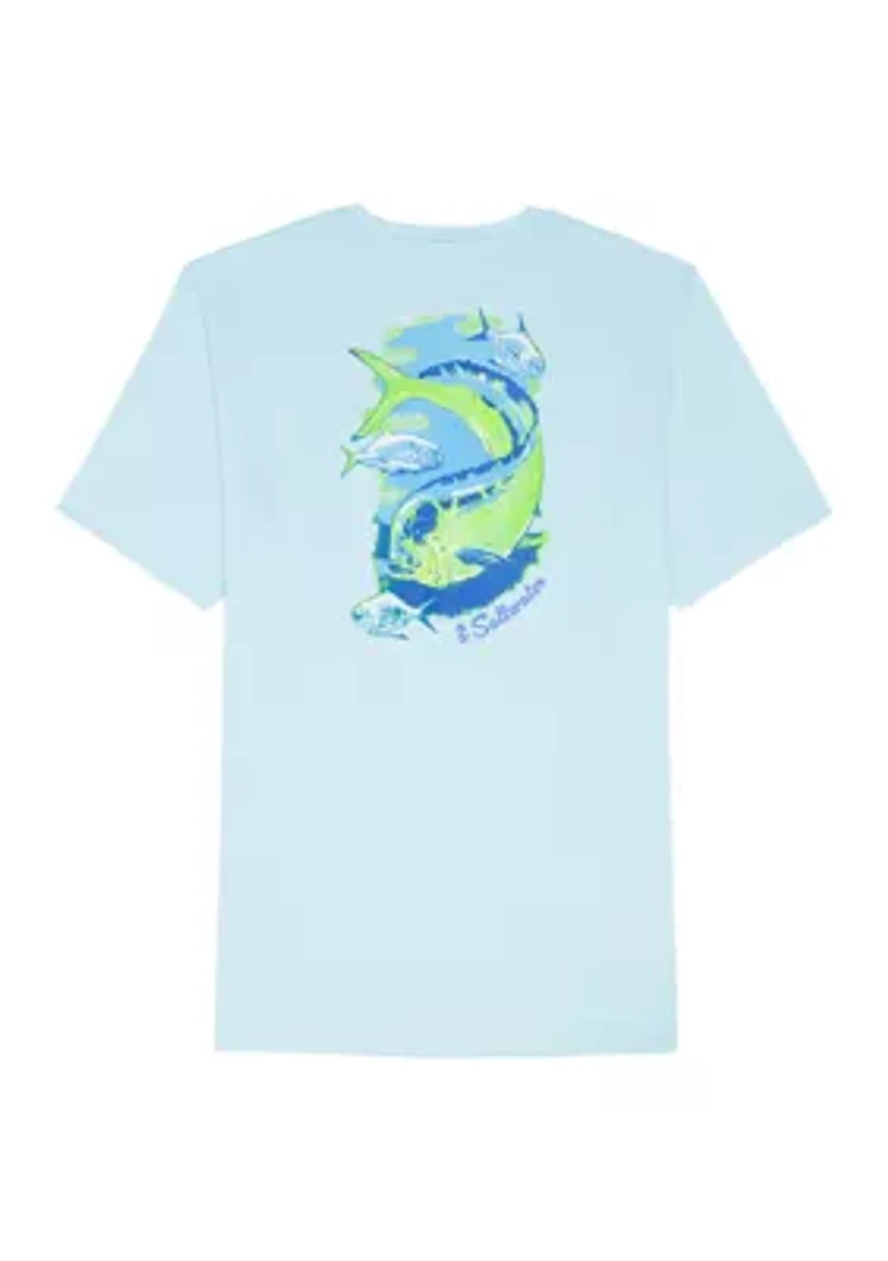 Men's Saltwater Fishing Gear Short Sleeve Graphic Shirt