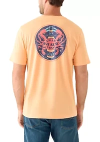 Men's Sea City Crab Graphic Short Sleeve
