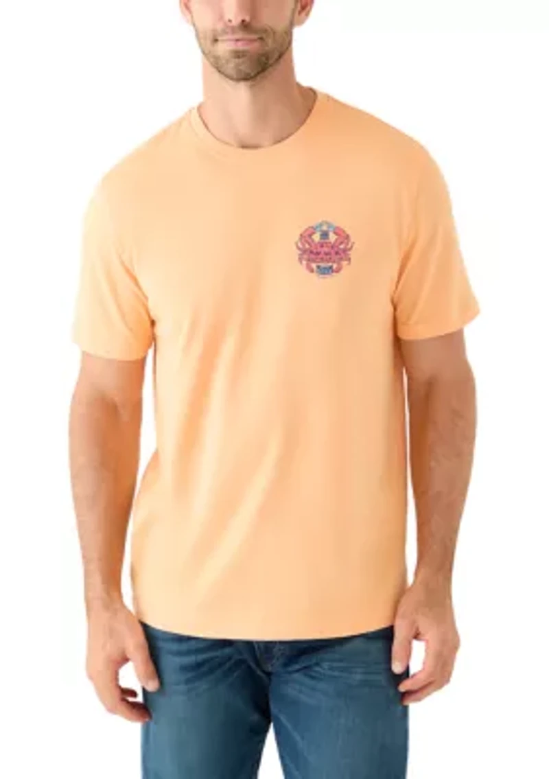 Men's Sea City Crab Graphic Short Sleeve