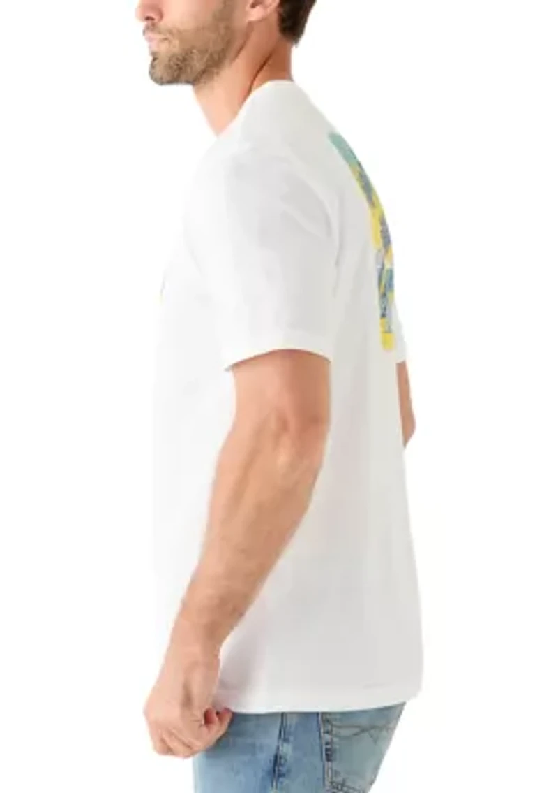 Men's Sunset Beach Graphic Short Sleeve T-Shirt