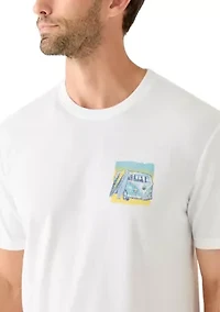 Men's Sunset Beach Graphic Short Sleeve T-Shirt