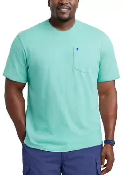 Men's Tall Saltwater Soft Wash Pocket Crew Neck T-Shirt
