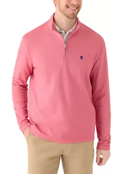 Men's Long Sleeve Feeder Striped 1/4 Zip Pullover