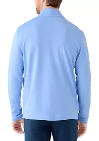 Men's Long Sleeve Feeder Striped 1/4 Zip Pullover