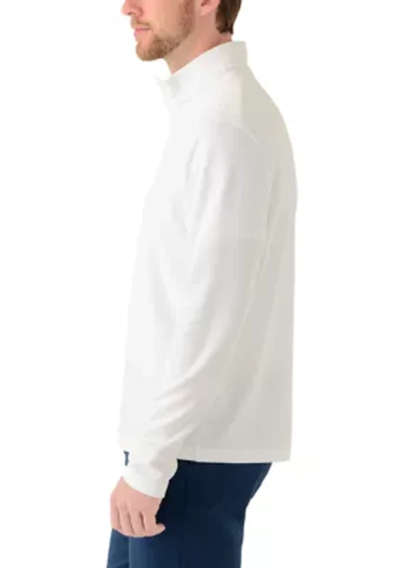 Long Sleeve Feeder Striped Quarter Zip Pullover