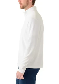 Long Sleeve Feeder Striped Quarter Zip Pullover