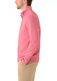 Men's Long Sleeve Feeder Striped 1/4 Zip Pullover