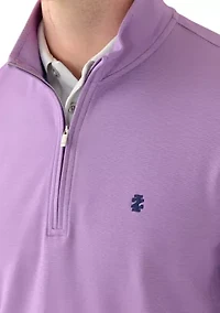 Men's Long Sleeve Feeder Striped 1/4 Zip Pullover