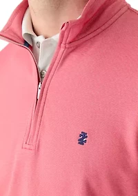 Men's Long Sleeve Feeder Striped 1/4 Zip Pullover