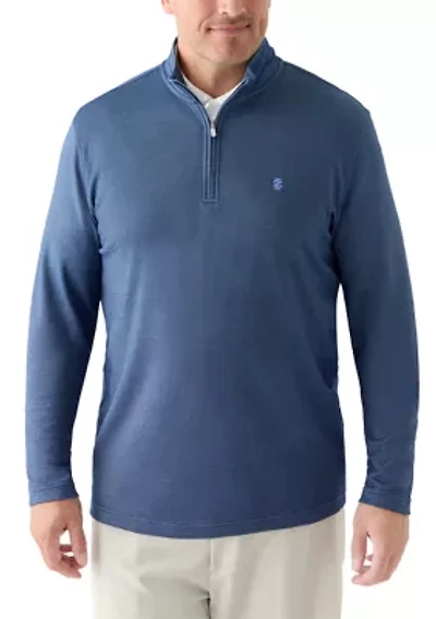 Big & Tall Long Sleeve Performance Comfort Quarter Zip