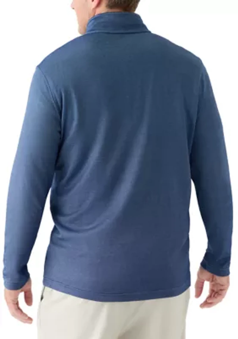 Big & Tall Long Sleeve Performance Comfort Quarter Zip