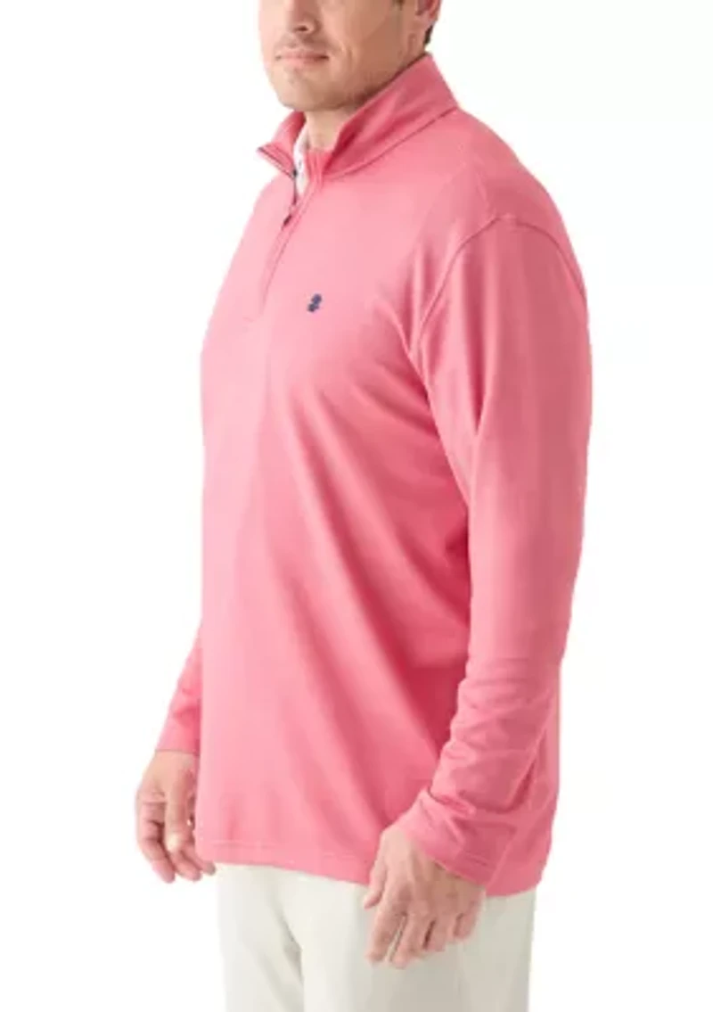 Big & Tall Long Sleeve Performance Comfort Quarter Zip