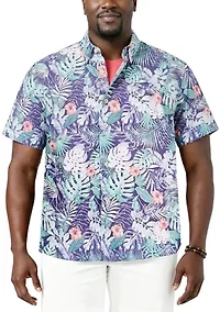 Big & Tall Dockside Short Sleeve Floral Print Shirt