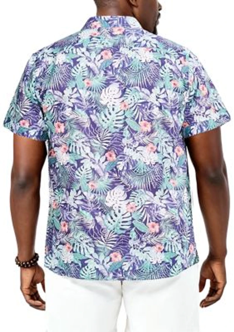 Big & Tall Dockside Short Sleeve Floral Print Shirt