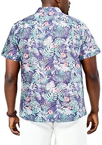 Big & Tall Dockside Short Sleeve Floral Print Shirt