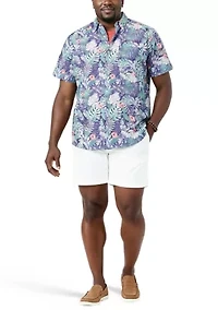 Big & Tall Dockside Short Sleeve Floral Print Shirt