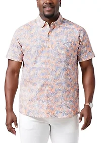 Big & Tall Dockside Floral Print Button Down Shirt