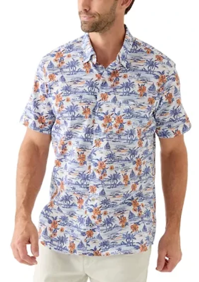 Men's Blue Sail Boat Shirt